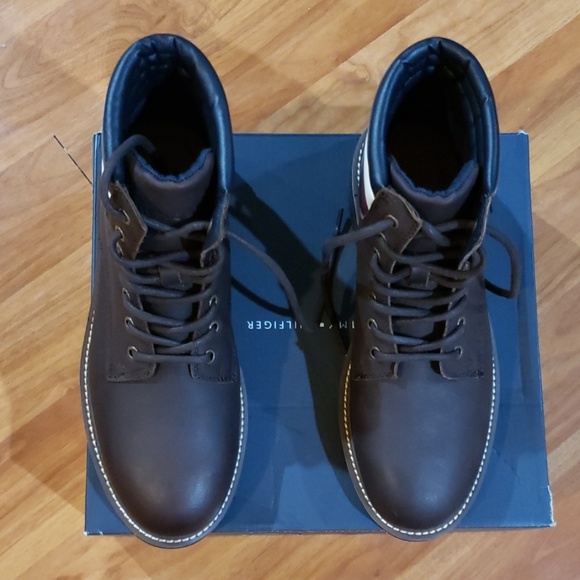 Tommy Hilfiger Brown Multi Leather Boots - Picture 2 of 6